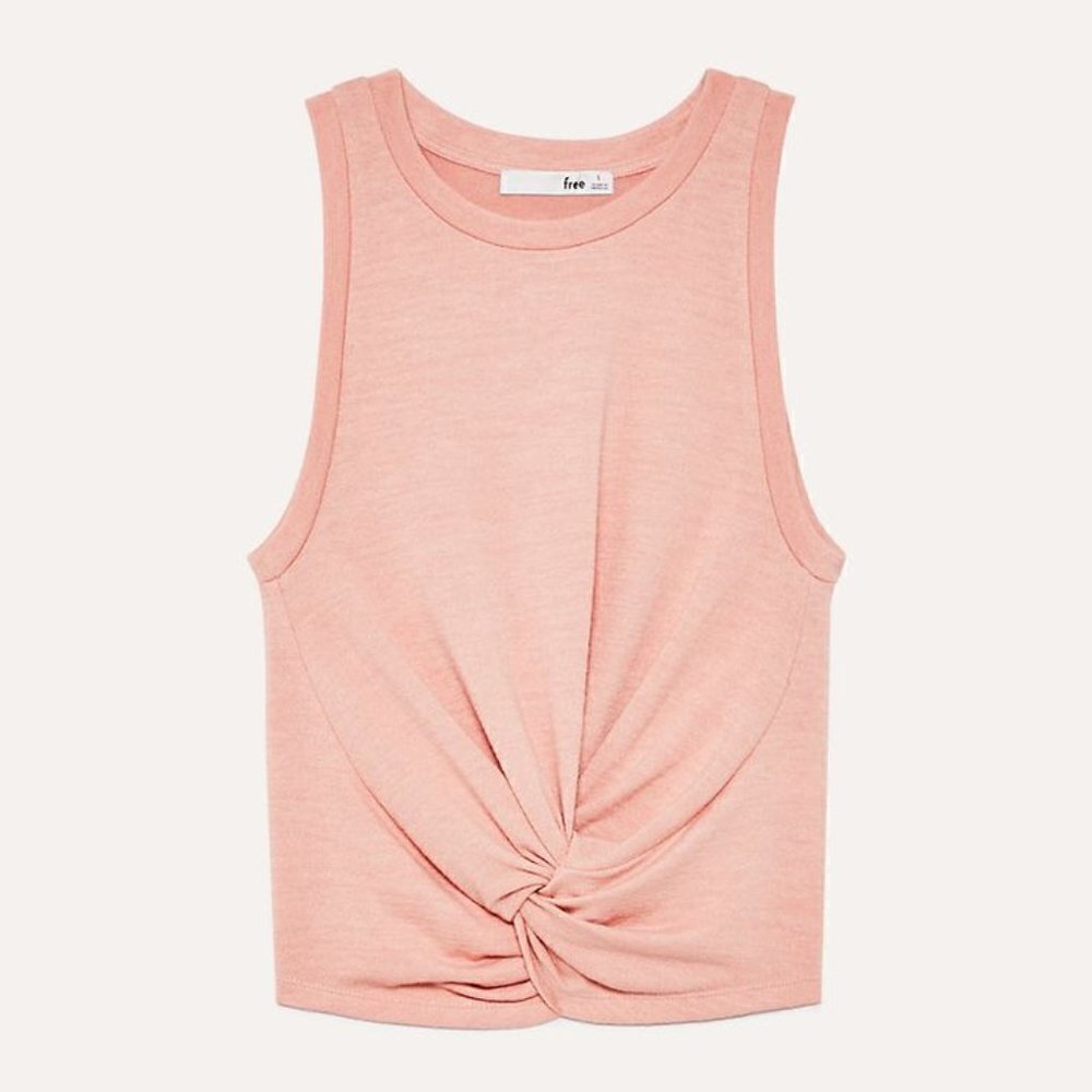 Artizia Wilfred Free Light Pink Daley Twist Front Tank Top M‎